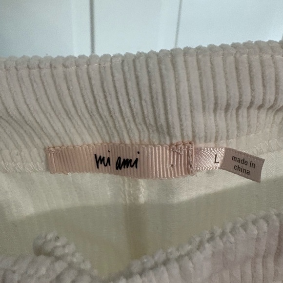 Francesca’s Mi Ami Cream Ribbed Knit Top - Picture 3 of 3